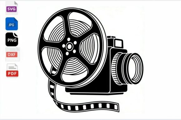 Download Vintage Film Camera Reel SVG Clipart - Vintage Collection