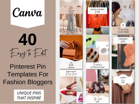 Download Fashion Blogger Pinterest Pin Templates - Fashion blogger Collection