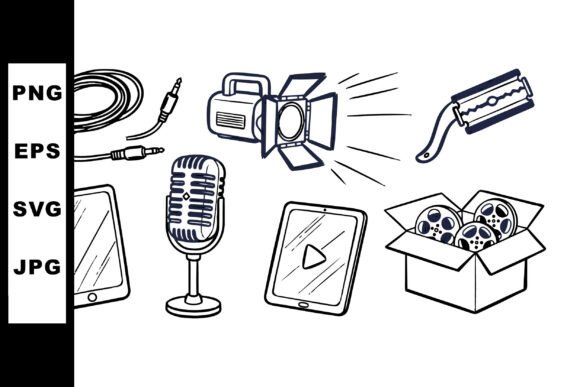 Download Vintage Film Production Clipart Set - Vintage Collection