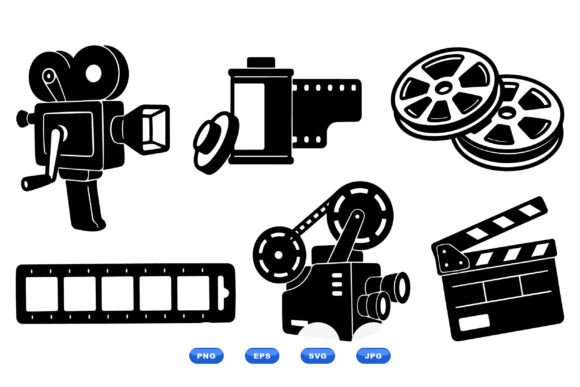 Download Vintage Film Movie Icon Set - Vintage Collection
