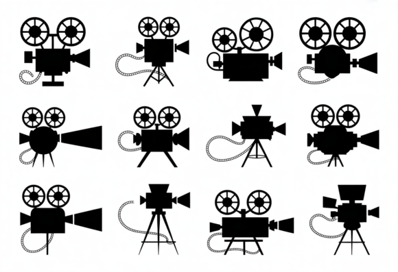 Download Vintage Film Camera Silhouette Clipart - Vintage Collection